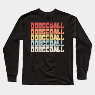 Retro Vintage DODGEBALL Text Long Sleeve T-Shirt